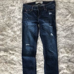 Distressed straight leg Hollister jeans, W37 L35